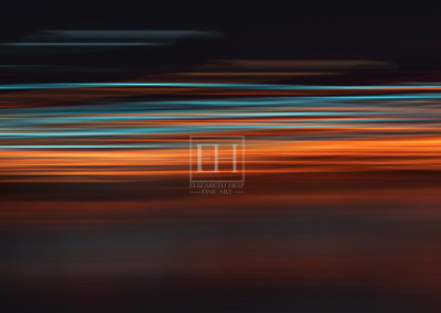 Night Lights fine art photography image from Motion Abstract limited edition series created by Canadian visual artist Elizabeth Hesp as interior art.