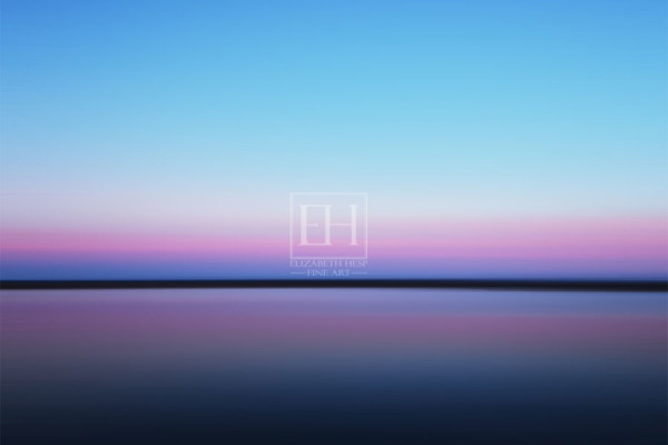 Shades of twilight sunset abstract horizon as fine art photographic image.
