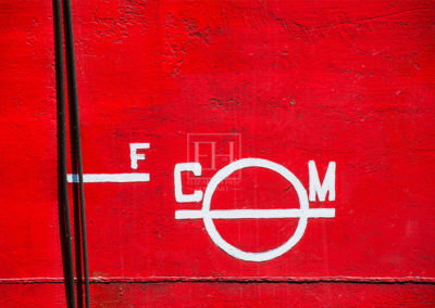 White on Red 1 fine art photography image from Kingston First Capital of Canada limited edition series created by Canadian visual artist Elizabeth Hesp as interior art.