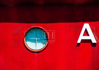 White on Red 3 fine art photography image from Kingston First Capital of Canada limited edition series created by Canadian visual artist Elizabeth Hesp as interior art.